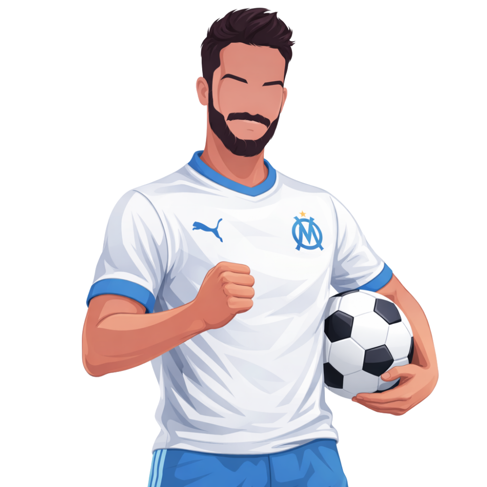 Joueur OM avec Ballon Joueur OM avec Ballon